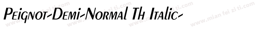 Peignot-Demi-Normal Th Italic字体转换
